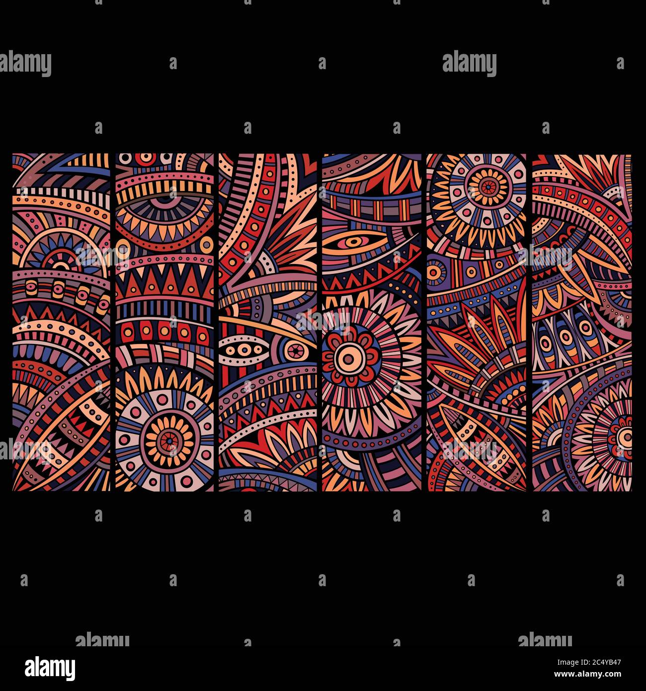 Abstract vector ethnic pattern cards set Stock Vector Image & Art - Alamy