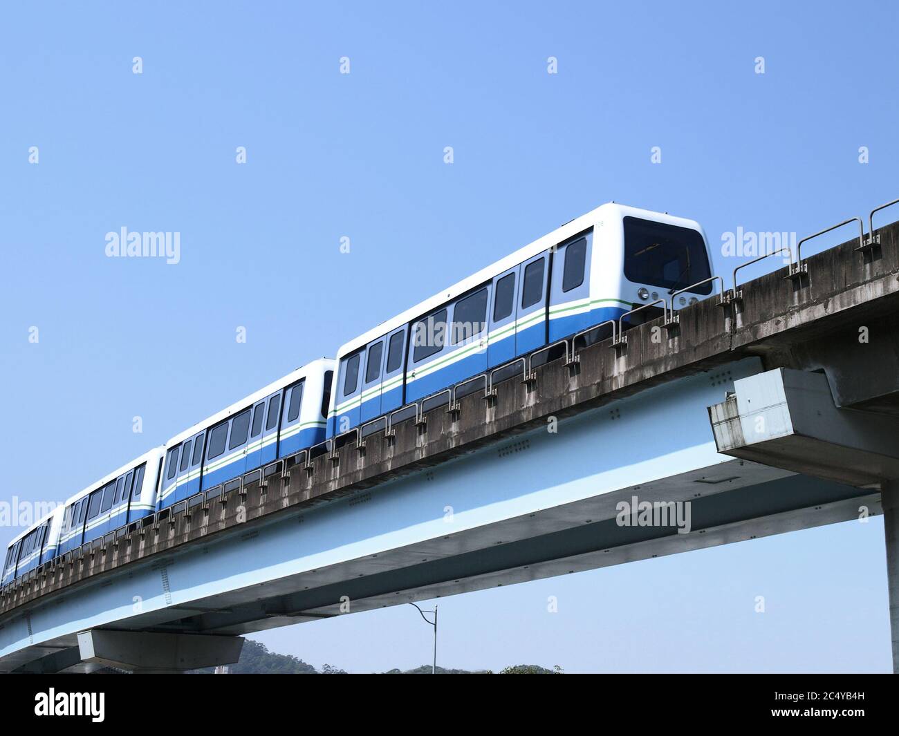 Mass rapid transit, mono rail on a bridge Stock Photo Alamy