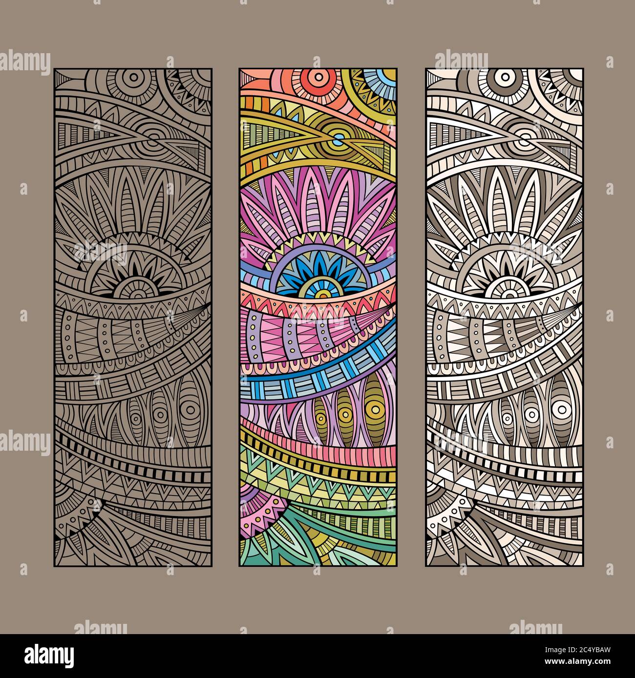 African ethnic pattern set hi-res stock photography and images - Alamy