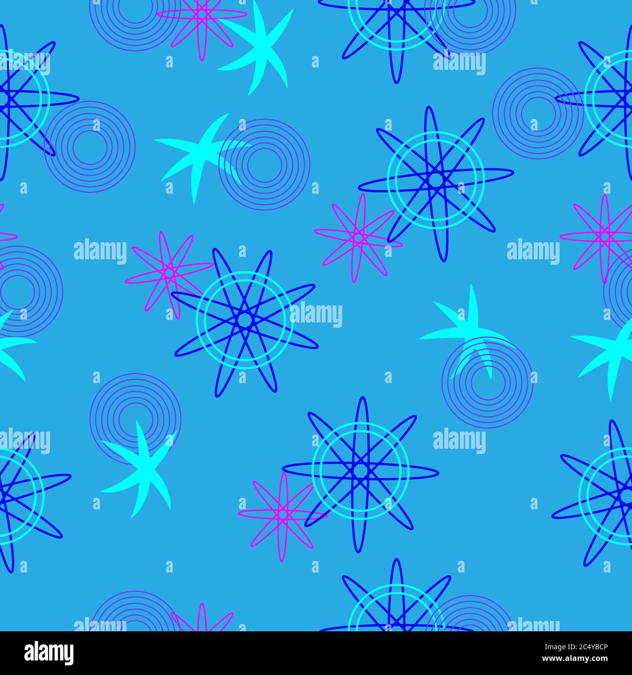 Abstract seamless pattern for fabric, packaging, etc Stock Vector