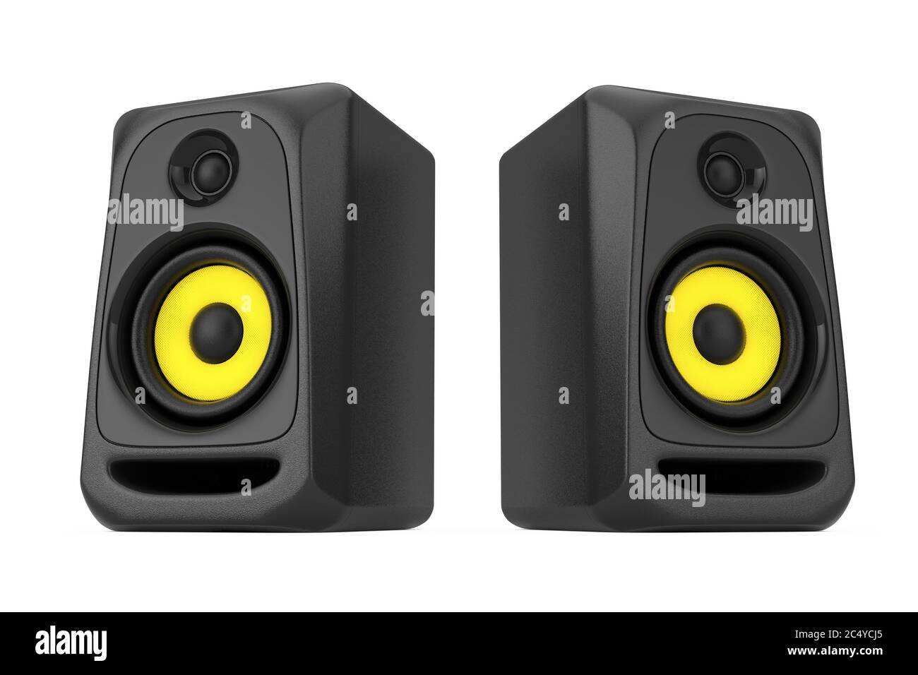 Audio Studio Acoustic Speakers on a white background. 3d Rendering Stock  Photo - Alamy