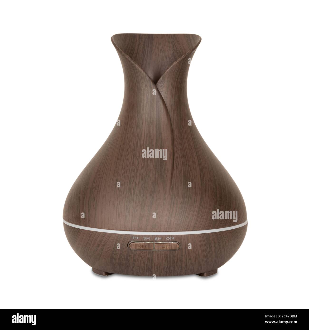 Aromatherapy Concept Wooden Electric Ultrasonic Essential Oil Aroma Diffuser And Humidifier On A White Background Stock Photo Alamy