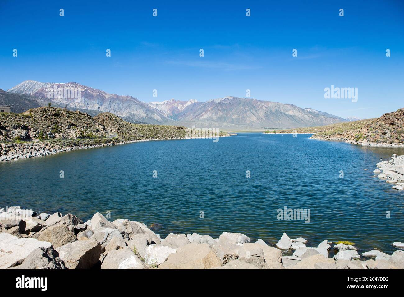 The Long Valley Dam at Crowley Lake a reservoir on the upper Owens