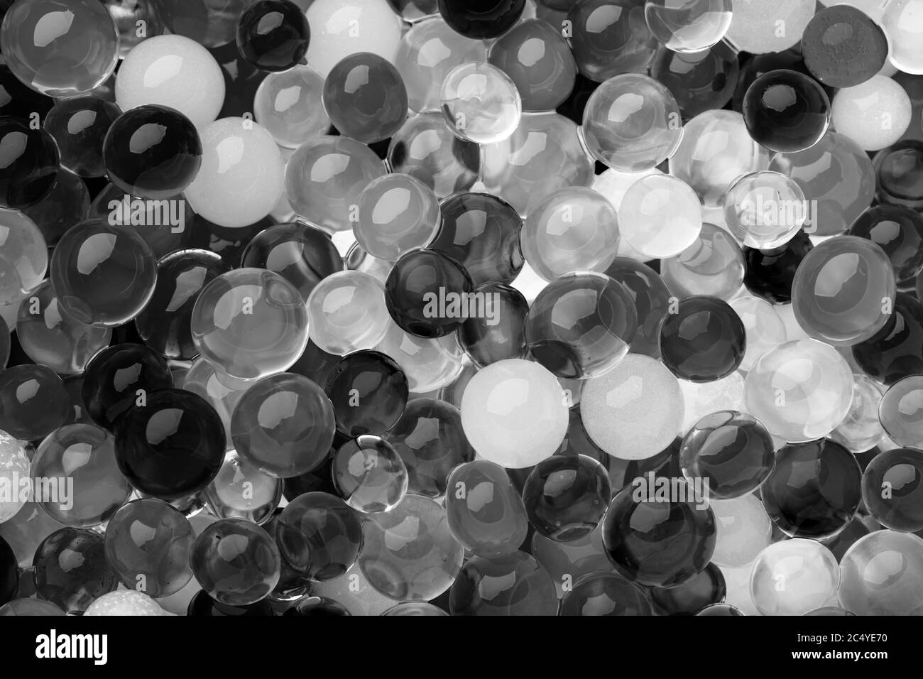 Сoloured texture of ball, Background color of the hydrogel beads Stock Photo
