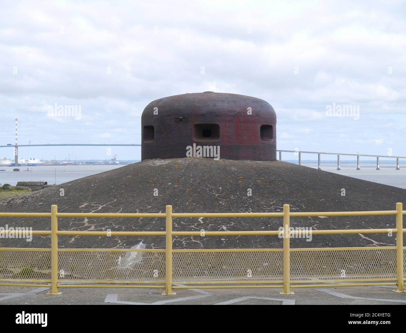 World War Two fortification in Saint-Nazaire harbour, France. Stock Photo