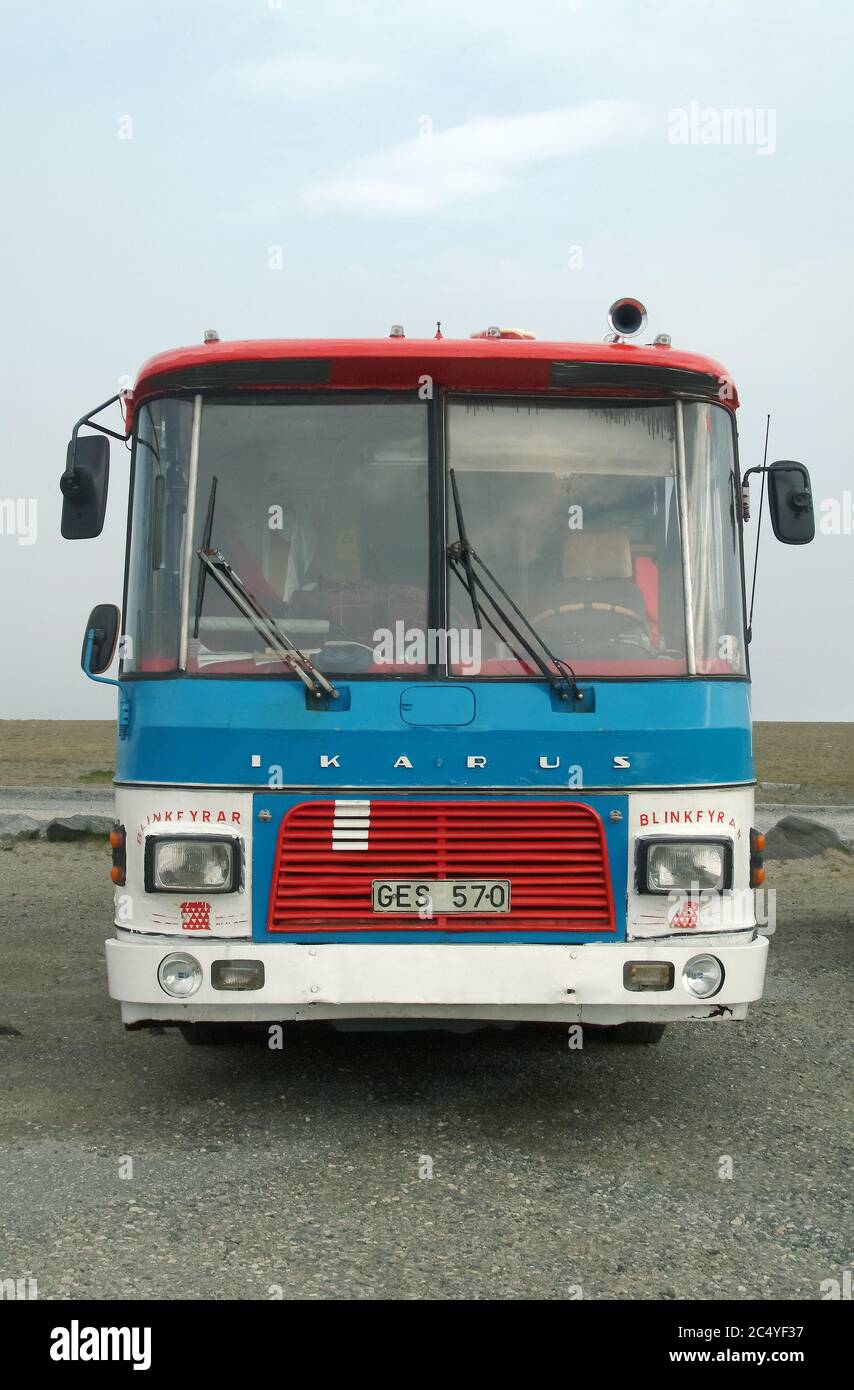 Bus Icarus front view. Front view of bus Ikarus. Hungarian transport.  Passenger transportation Stock Photo - Alamy