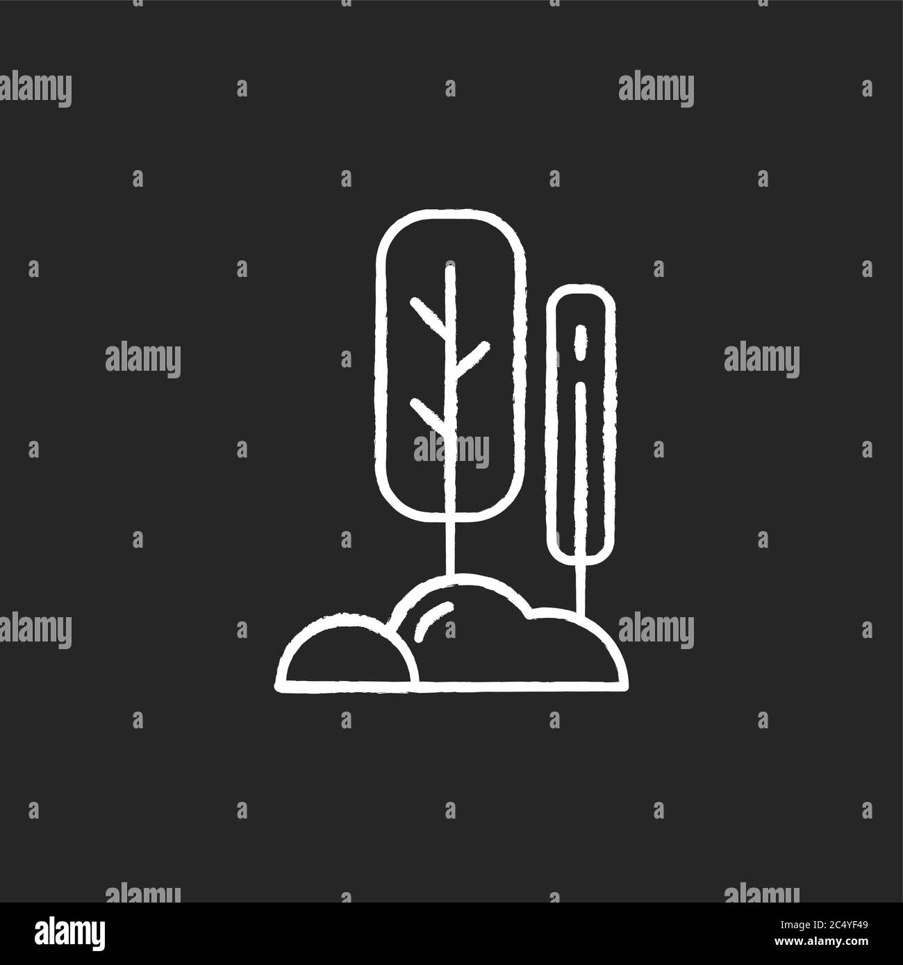 Park chalk white icon on black background Stock Vector Image & Art - Alamy