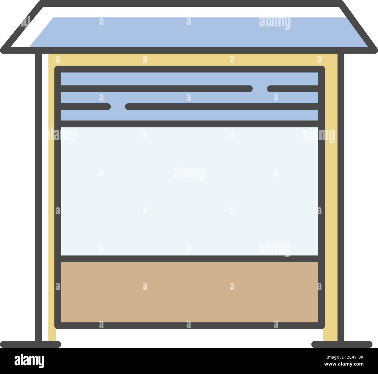Garage RGB color icon Stock Vector