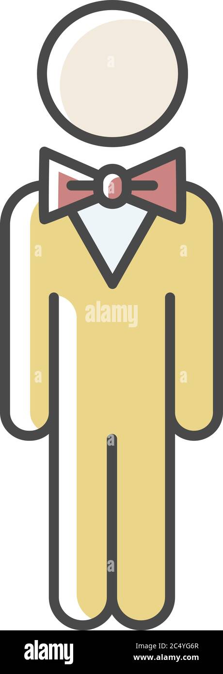 Concierge RGB color icon Stock Vector