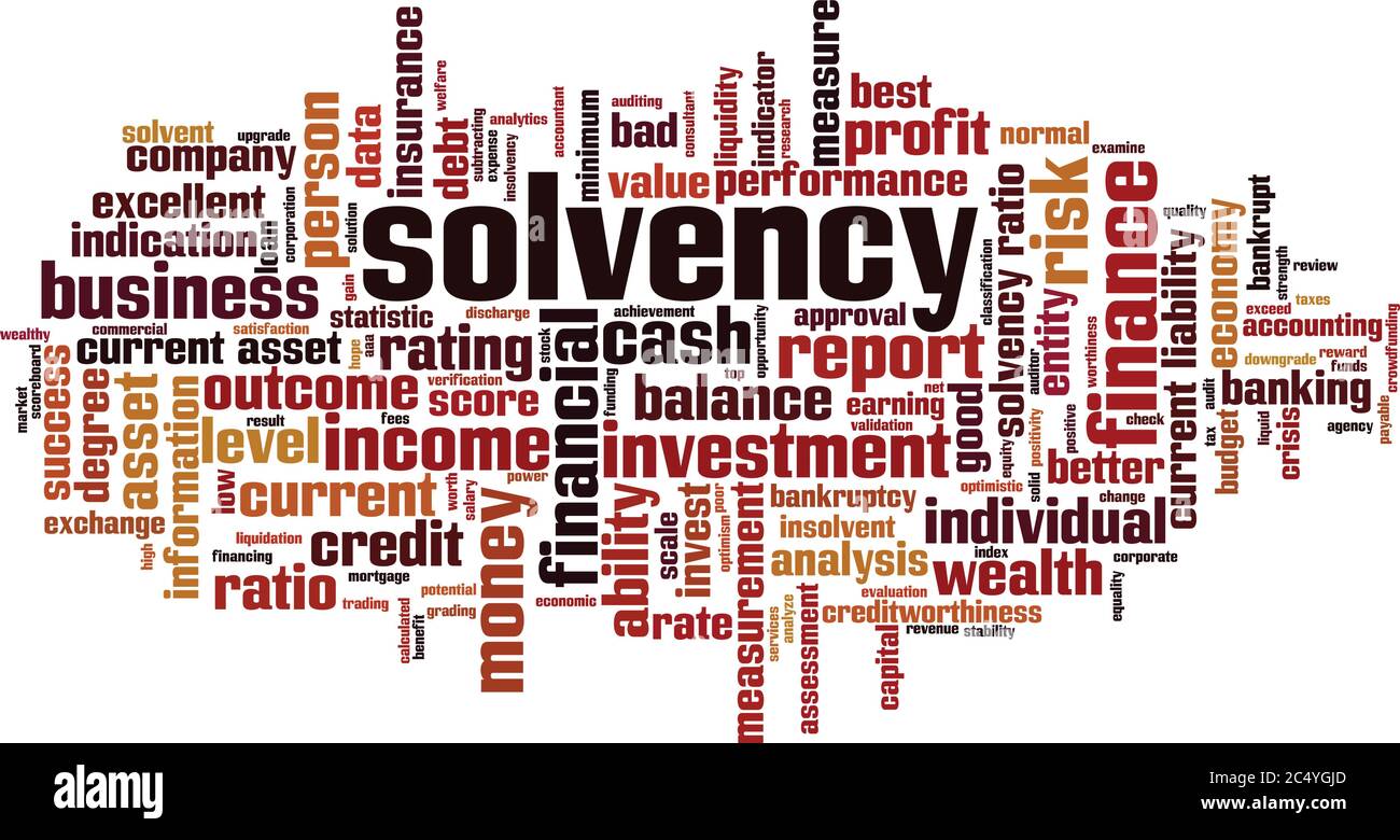 Solvency word cloud concept. Collage made of words about solvency. Vector  illustration Stock Vector Image & Art - Alamy