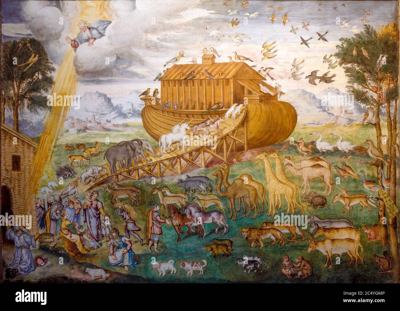 Italy Lombardy Milan - Church of San Maurizio al Monastero maggiore  -  Stories of Noah's Ark Stock Photo