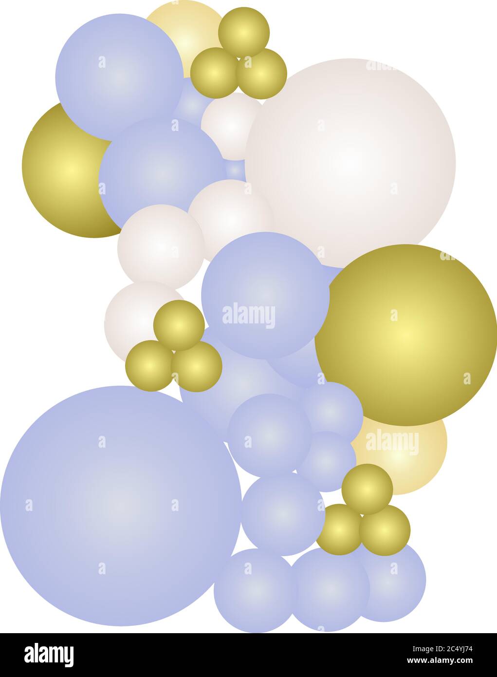 Set of decorative balloons with white background vector Stock Vector ...