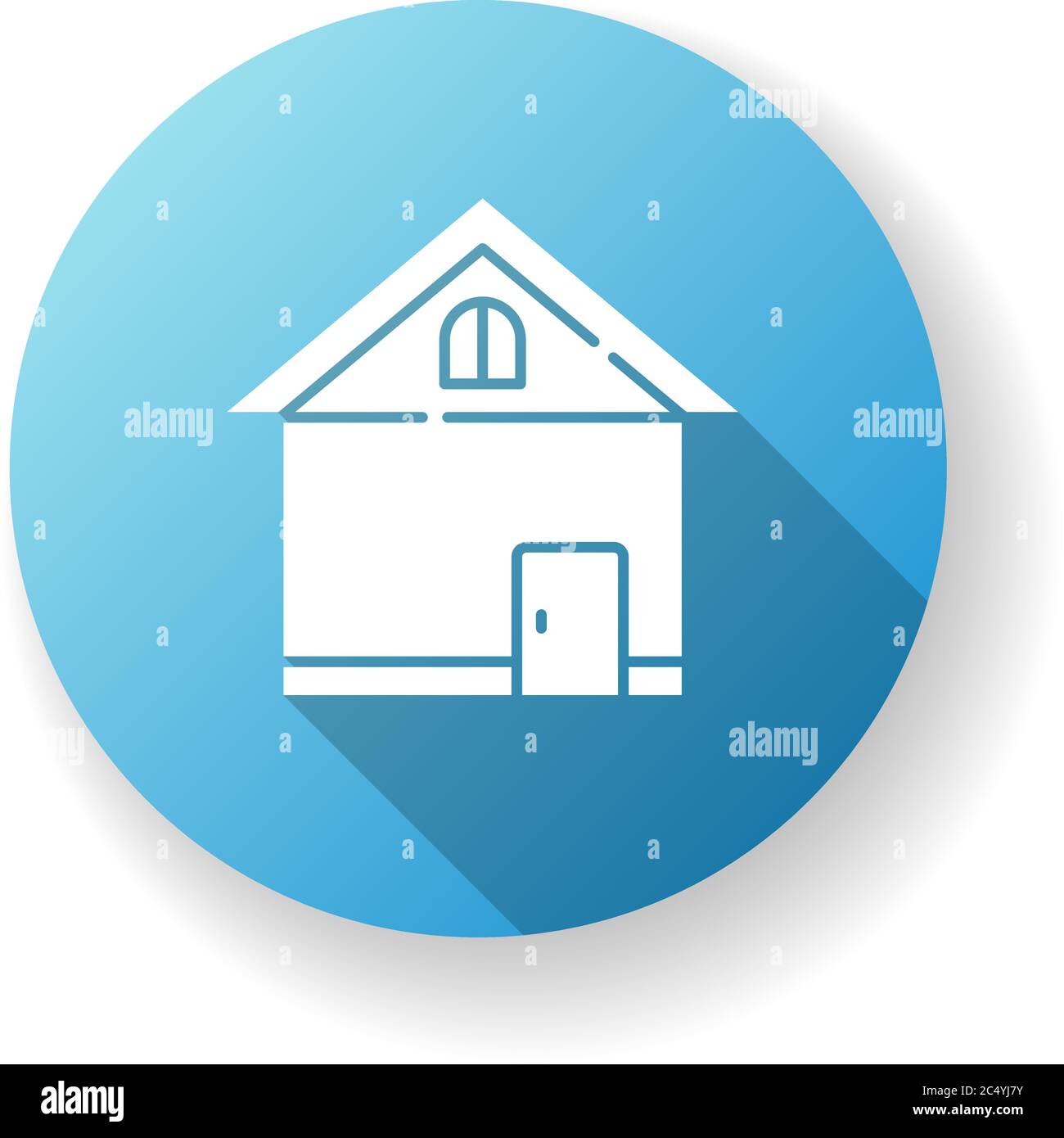 Home blue flat design long shadow glyph icon Stock Vector Image & Art ...