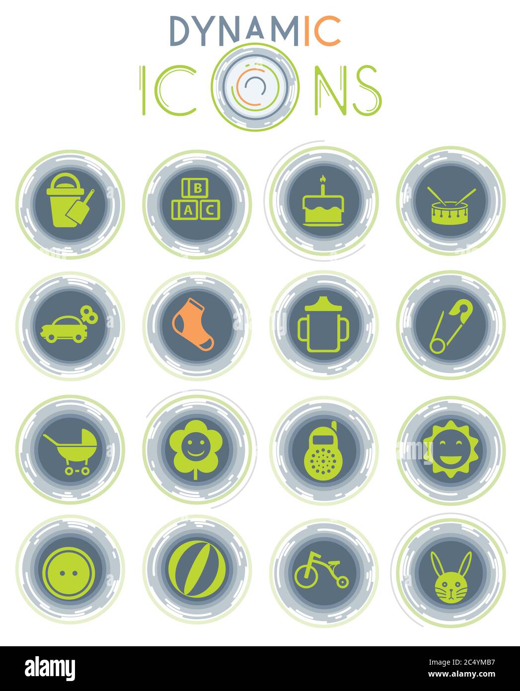 baby dynamic icons Stock Vector Image & Art - Alamy