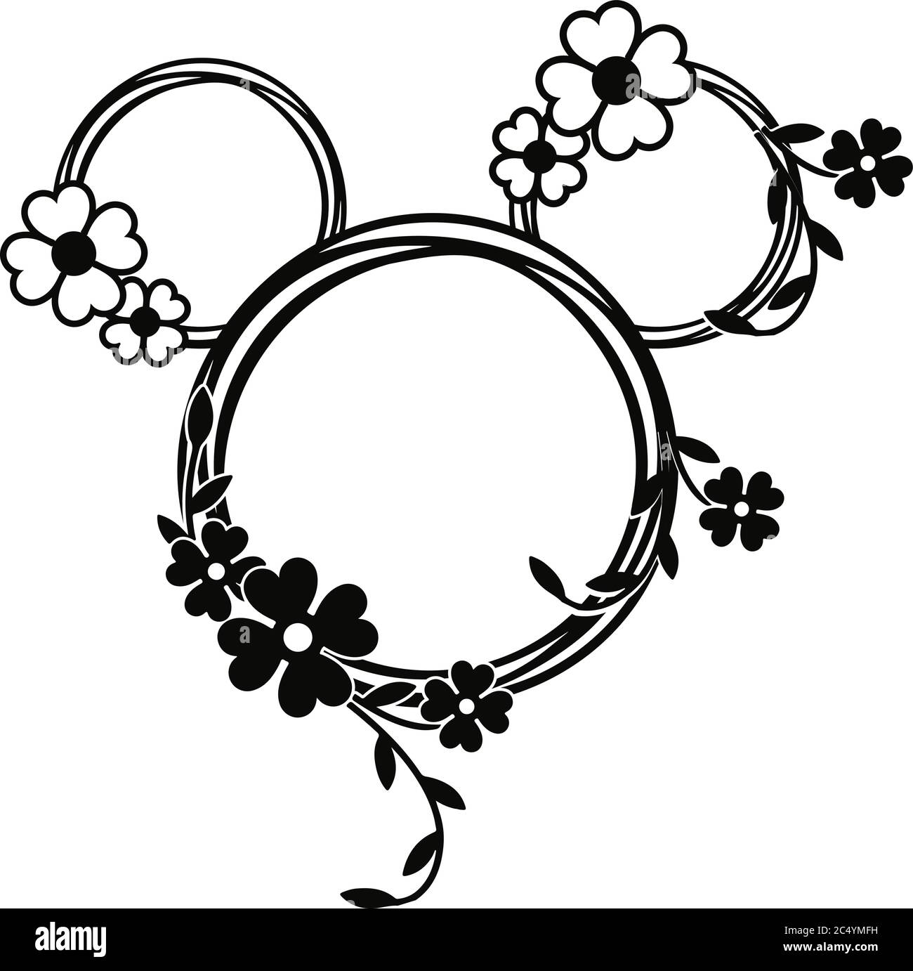 Mickey Mouse / minnie mouse head VECTOR Stock Vector