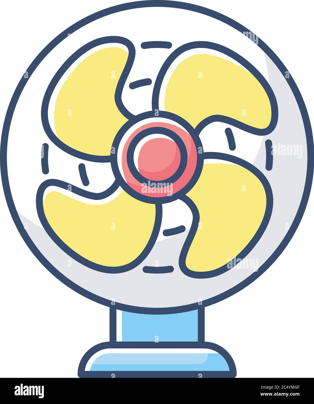 Table fan RGB color icon Stock Vector Image & Art - Alamy