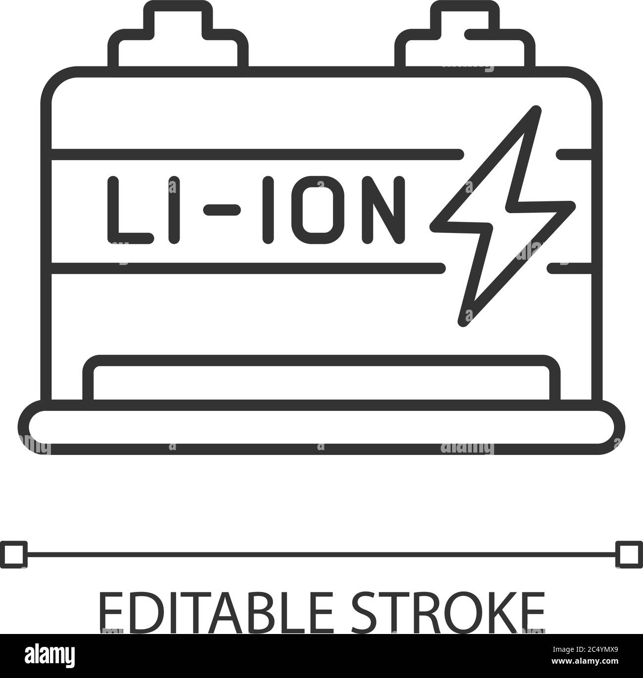 Lithium ion battery linear icon Stock Vector Image & Art - Alamy