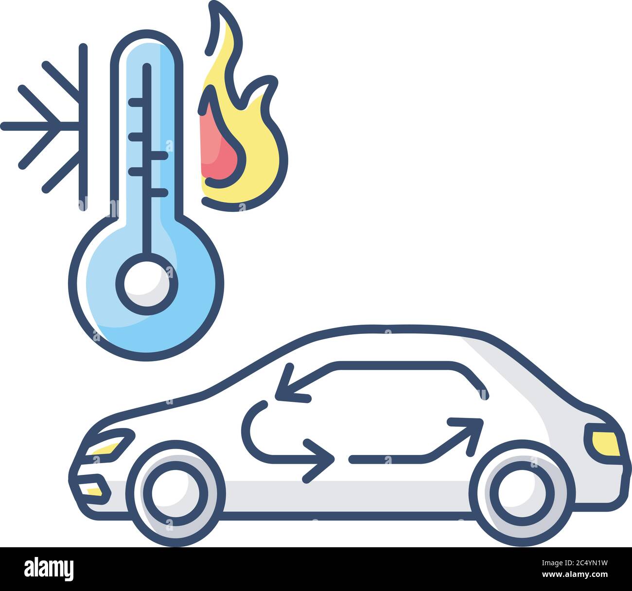 Car air conditioning RGB color icon Stock Vector Image & Art Alamy