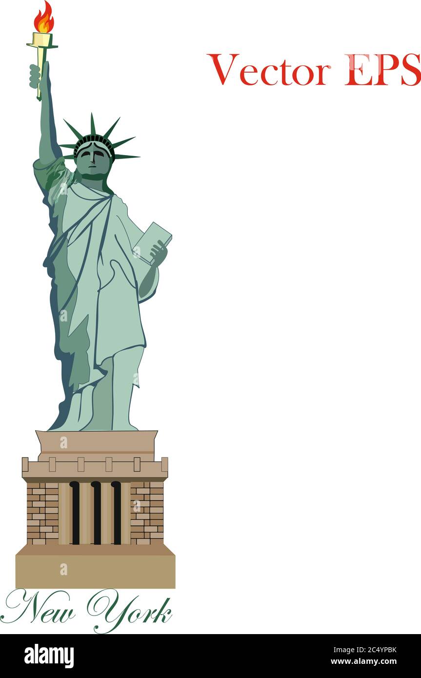 statue of liberty- New york Stock Vector