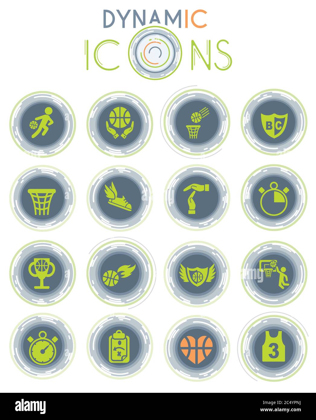 basketball dynamic icons Stock Vector Image & Art - Alamy
