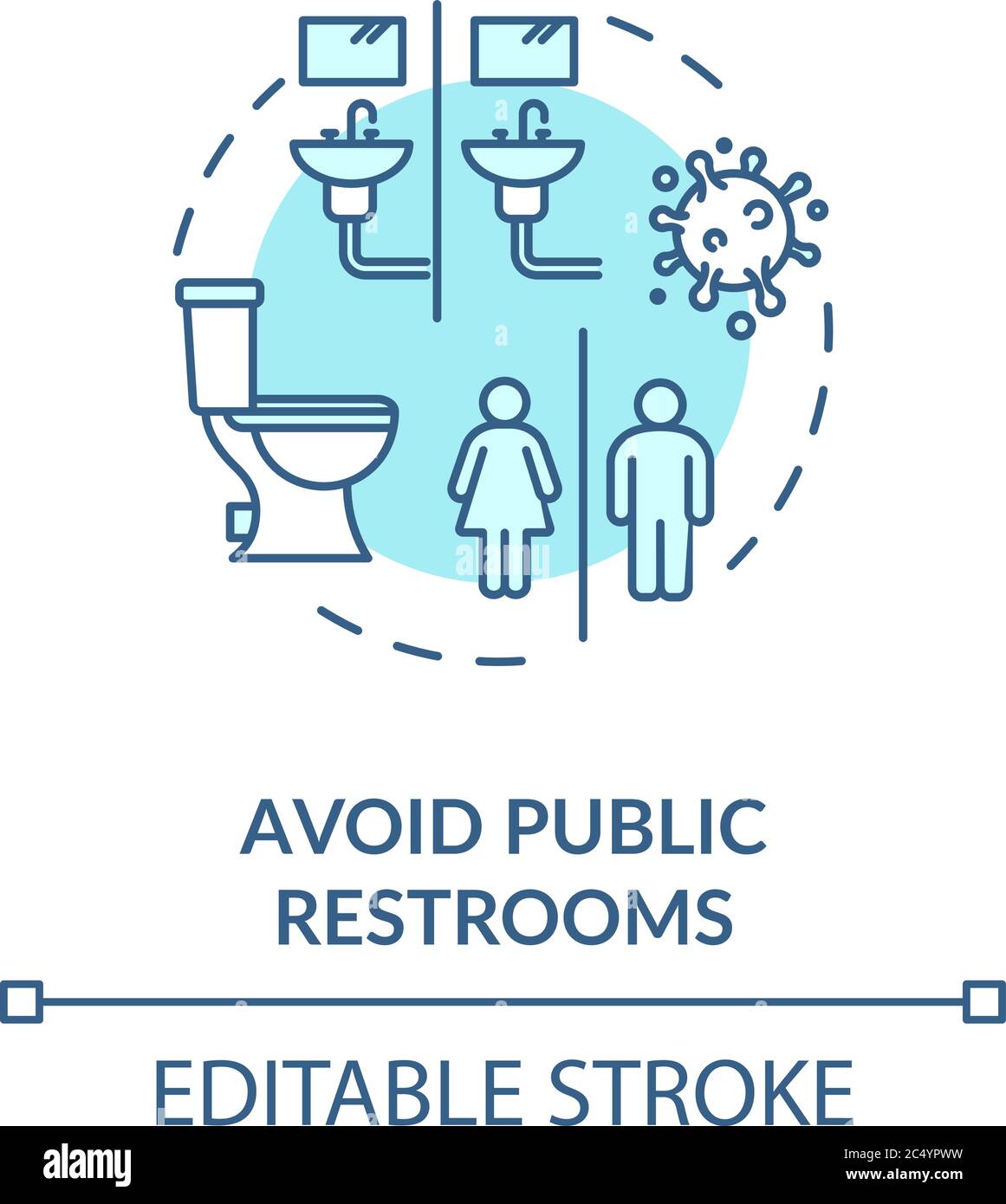Avoid public restrooms concept icon Stock Vector Image & Art Alamy