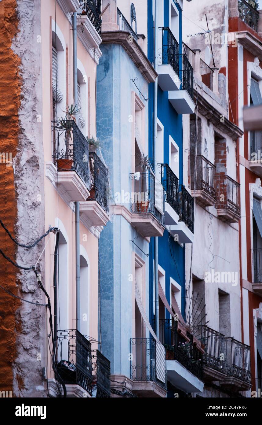 Exterior view of apartment buildings in Alicante, Spain Stock Photo Alamy
