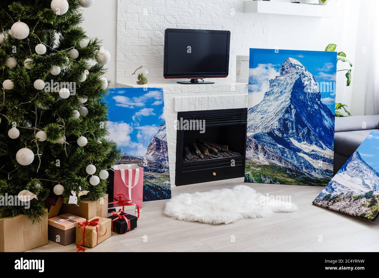 Photography canvas prints. Stacked colorful photos with gallery ...