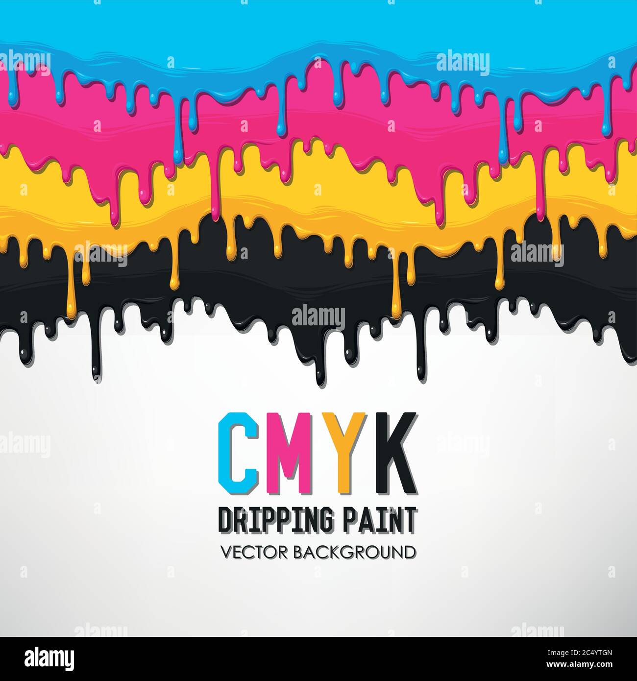 CMYK paint dripping Stock Photo - Alamy