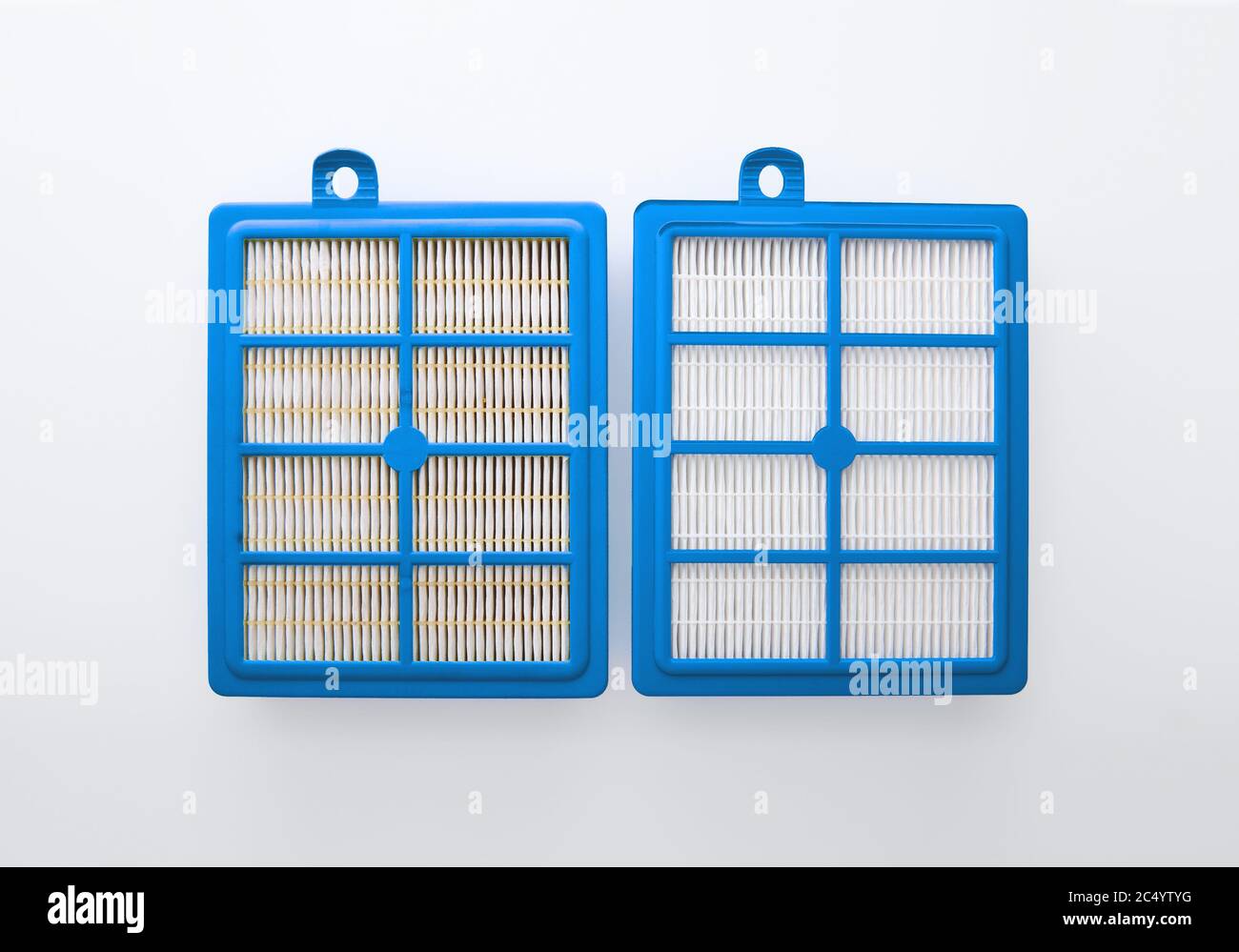 High efficiency air filter for HVAC system. Isolated on white