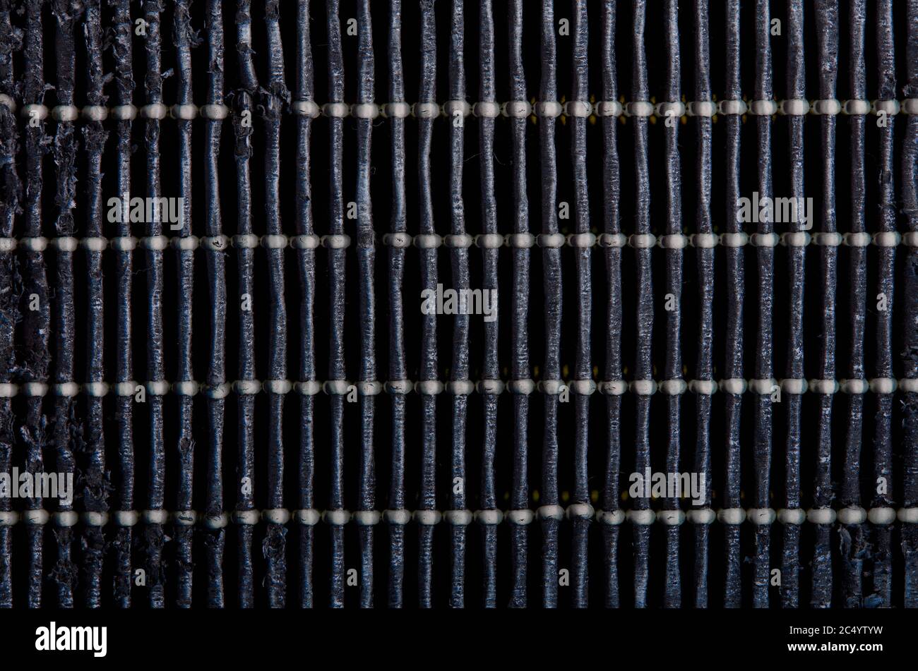 Dirty air filter. High efficiency air filter for HVAC system. Stock Photo