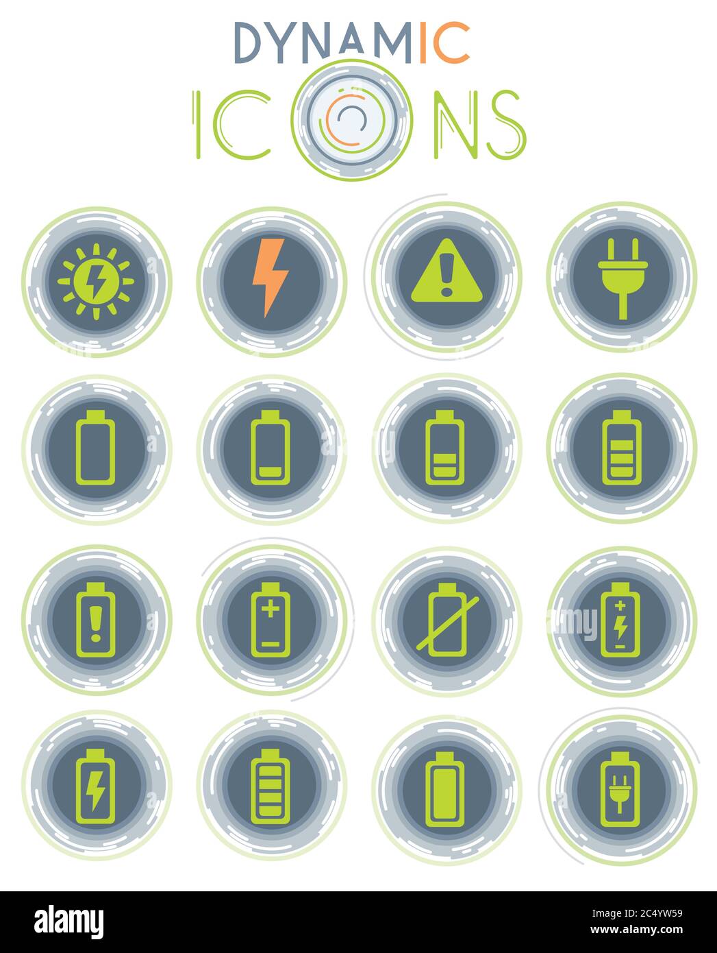 battery dynamic icons Stock Vector Image & Art - Alamy