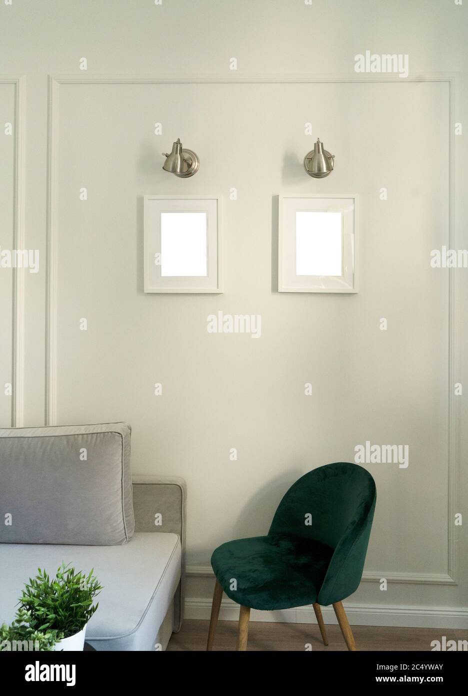 Interior poster mock up Stock Photo - Alamy