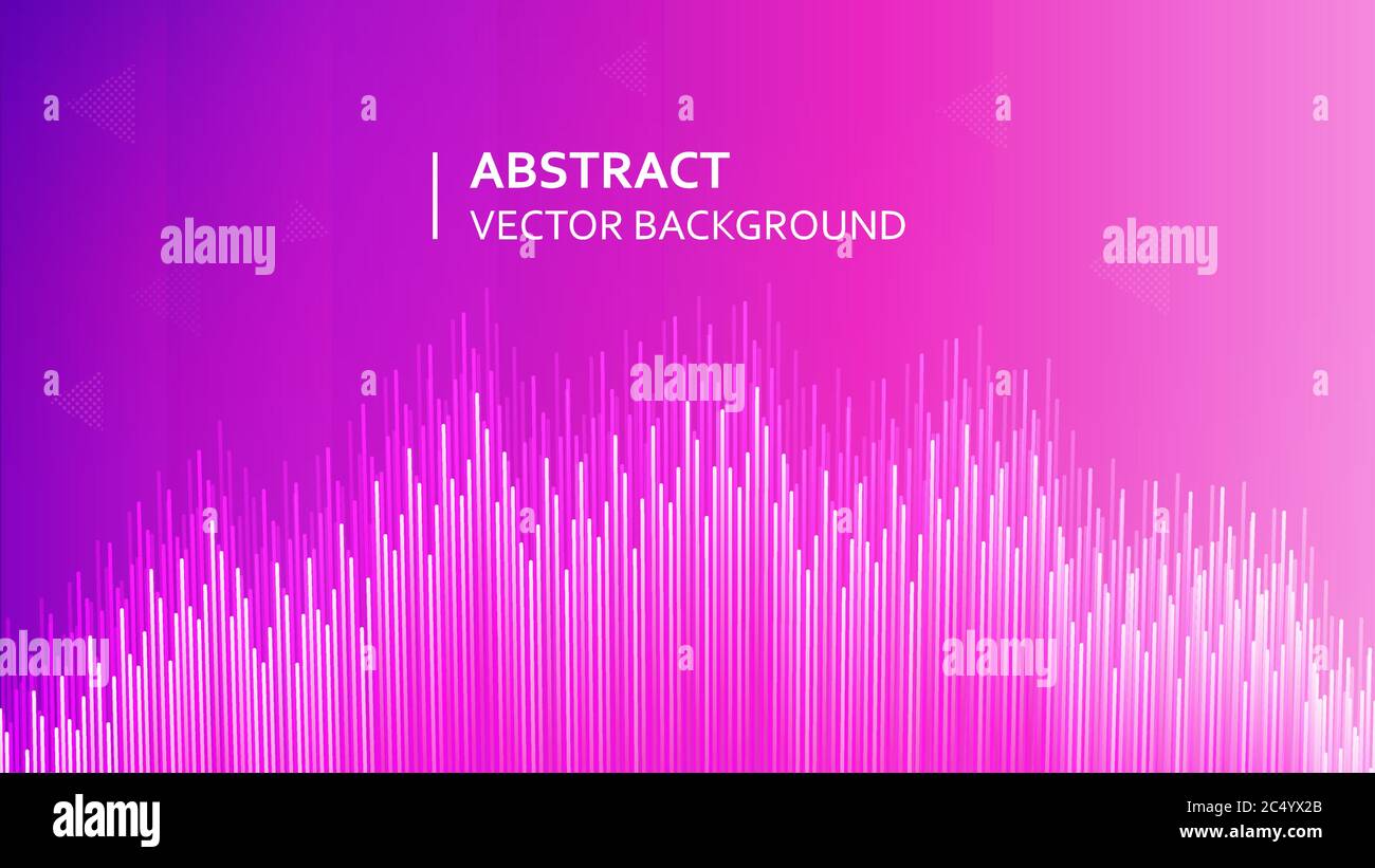 Colorful geometric background. Thin lines in the form of an audio track ...