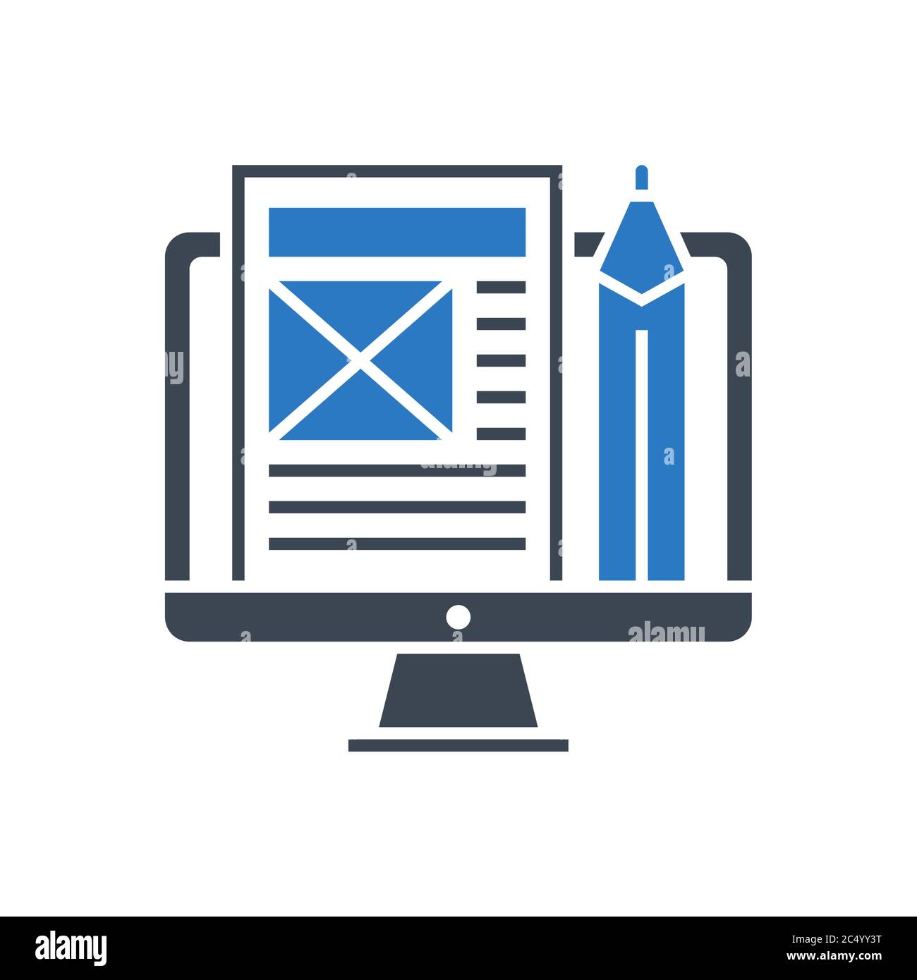 Blog Management Vector Glyph Icon Stock Vector Image & Art - Alamy