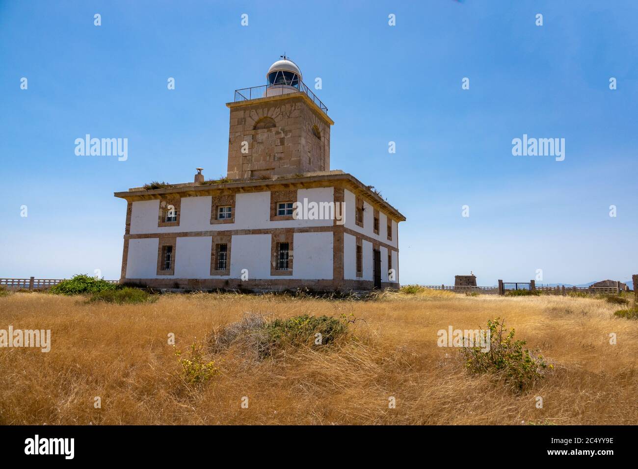 Lighthouse of Tabarca built in 1857. It is in the province of Alicante, Spain. Stock Photo