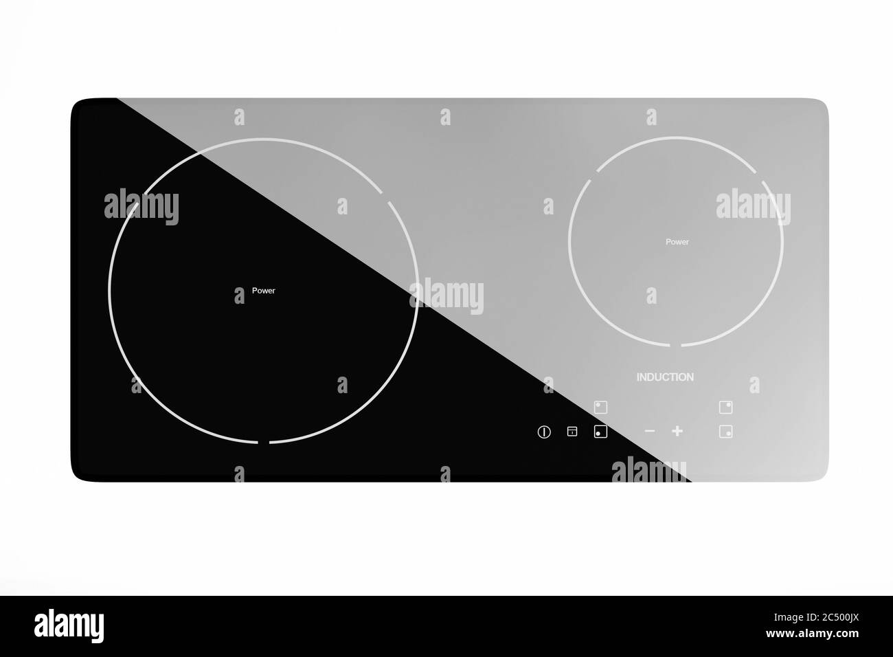Mobile Portable Induction Cooktop Stove on a white background. 3d