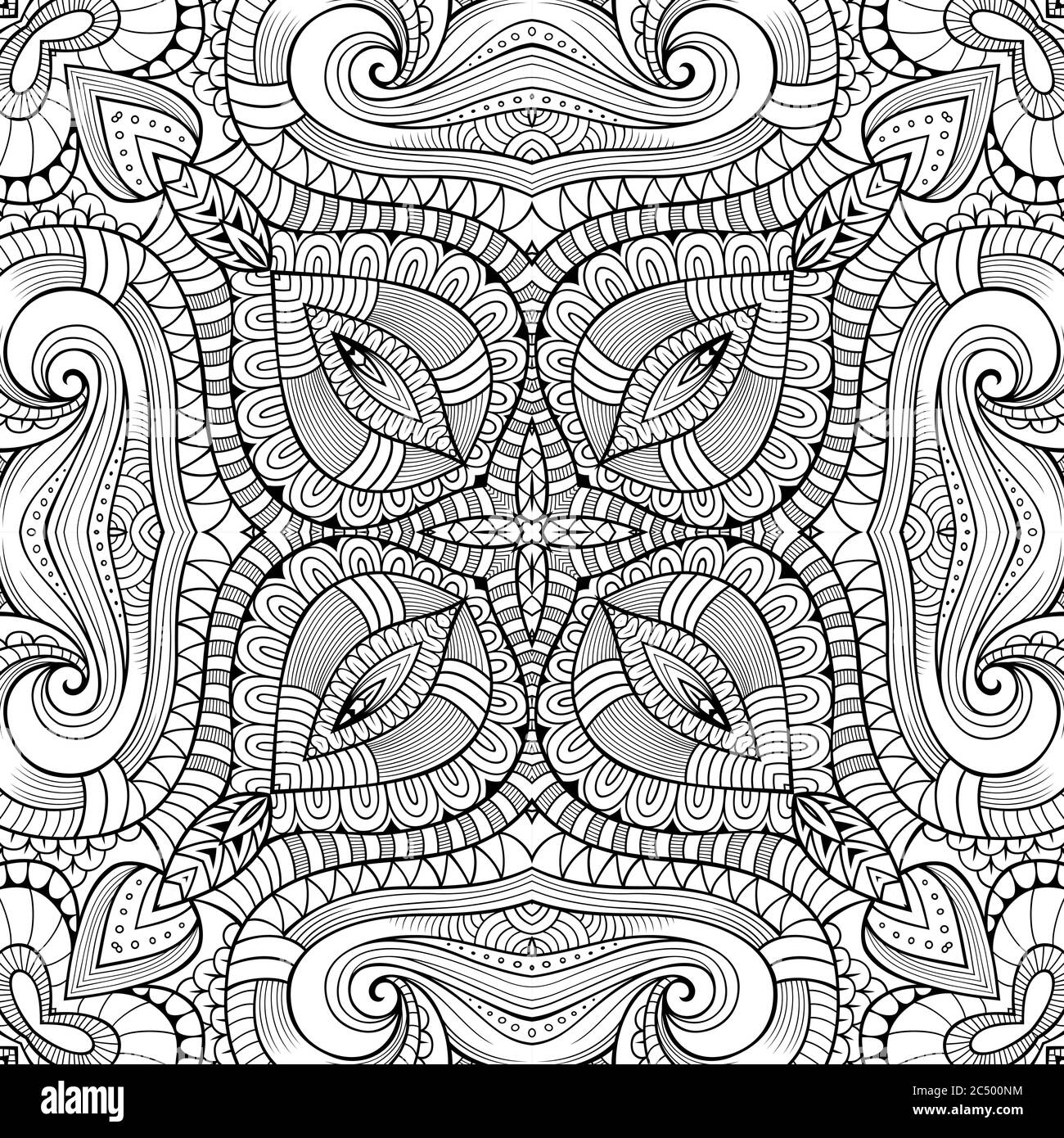 Abstract vector ethnic sketchy background Stock Vector Image & Art - Alamy
