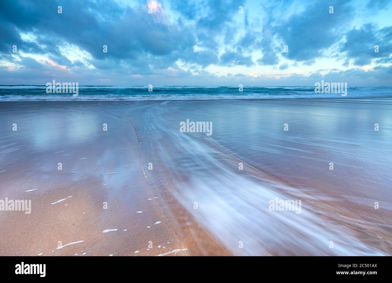 Waves at Sandymouth Bay Cornwall Stock Photo