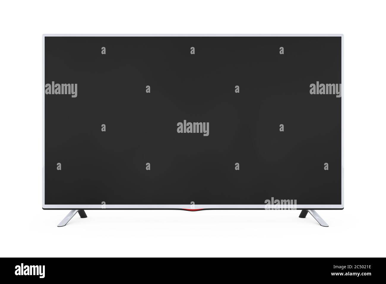 Modern Flat Led or Lcd TV on a white background. 3d Rendering Stock ...