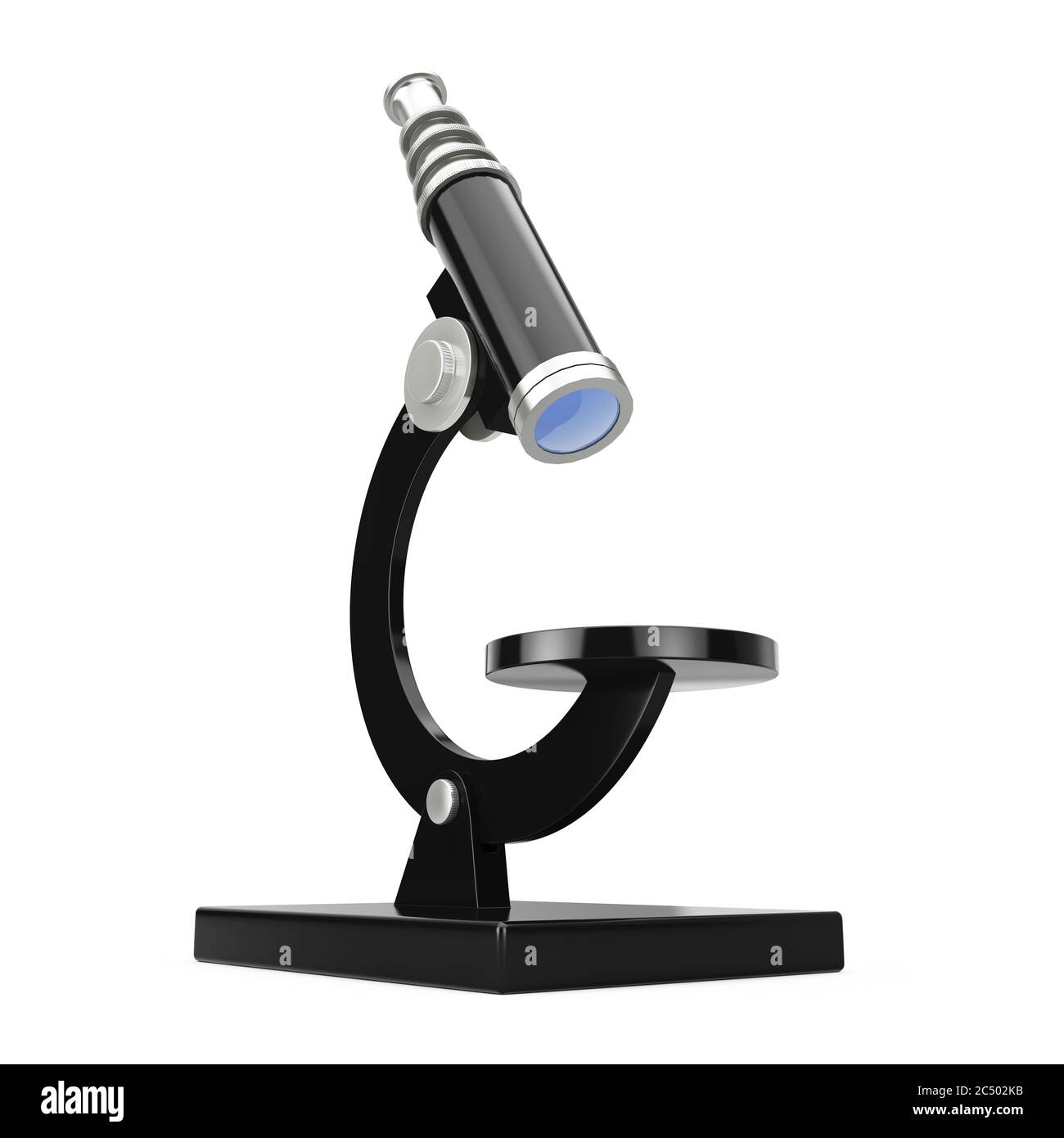 Microscope Abstract Lab Image Abstract Vintage Laboratory Microscope on a white background. 3d ...