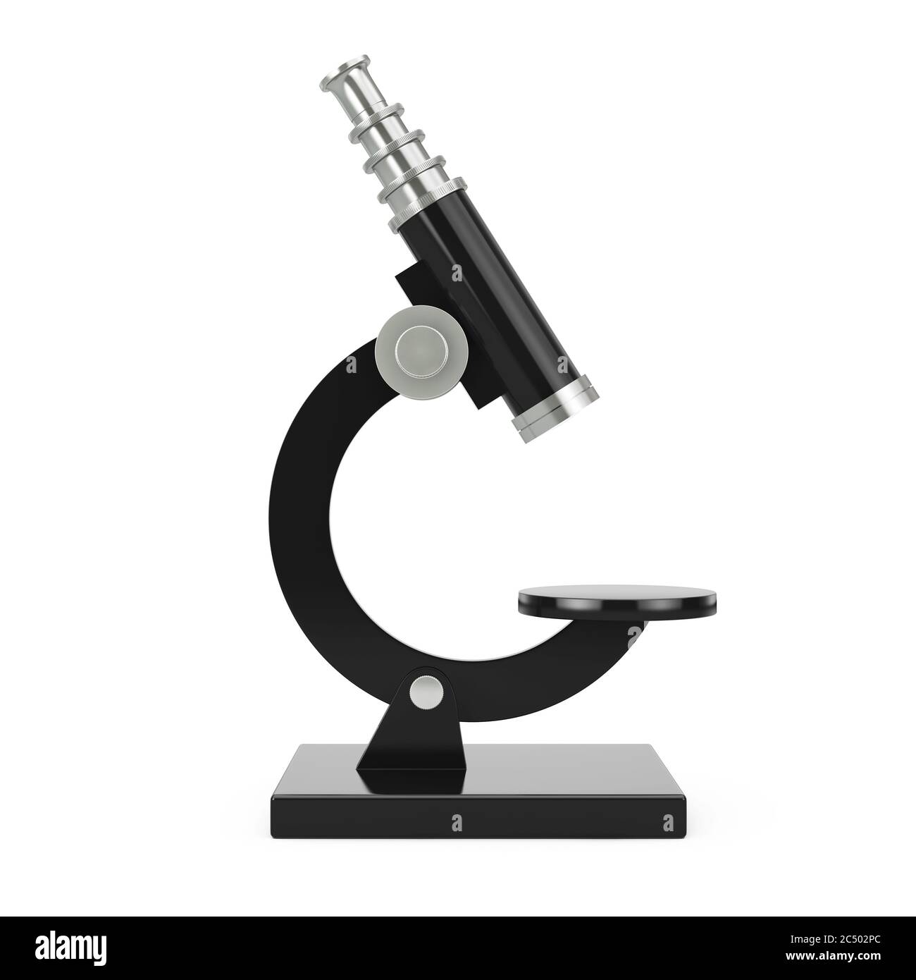 Microscope Abstract Lab Image Abstract Vintage Laboratory Microscope on a white background. 3d ...