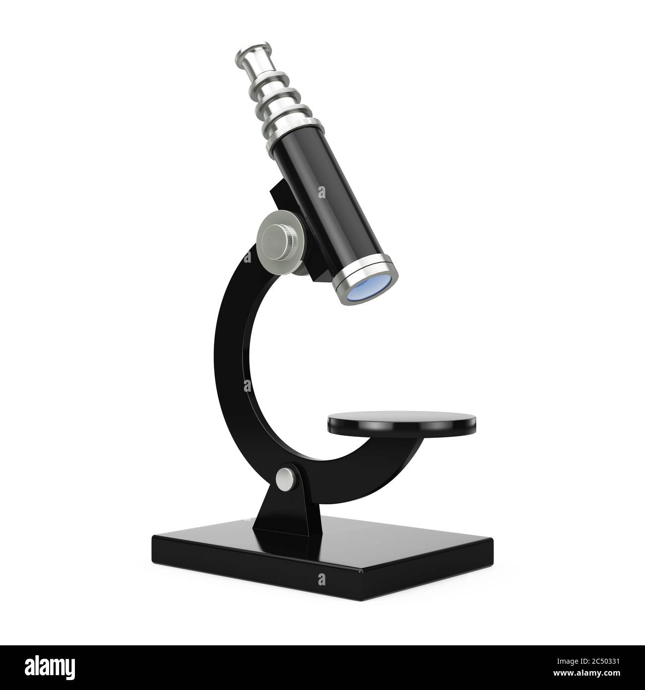 Microscope Abstract Lab Image Abstract Vintage Laboratory Microscope on a white background. 3d ...