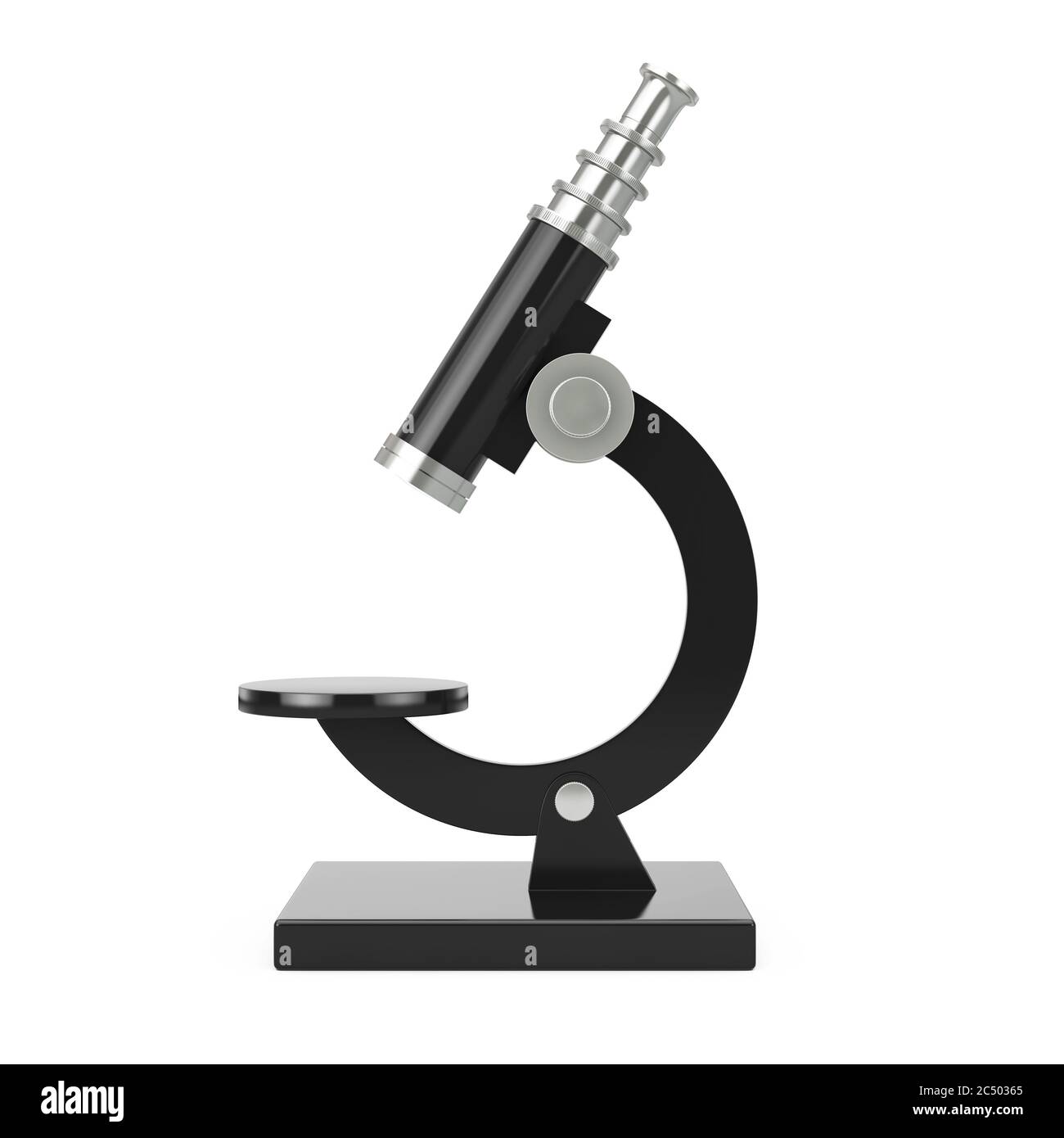 Microscope Abstract Lab Image Abstract Vintage Laboratory Microscope on a white background. 3d ...