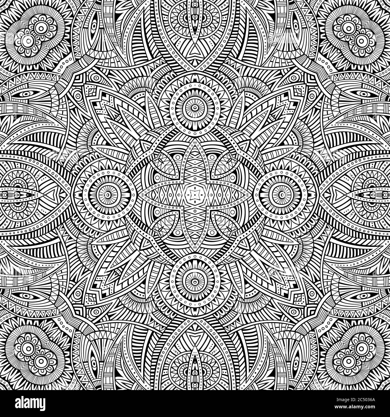 Abstract vector decorative ethnic seamless pattern Stock Vector Image ...