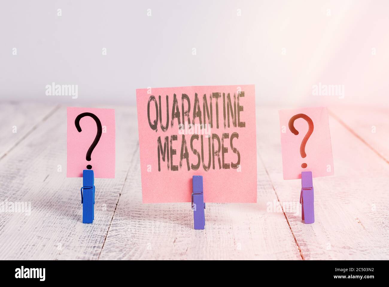 Text sign showing Quarantine Measures. Business photo showcasing safety ...