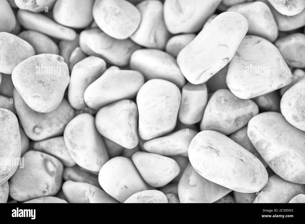 Naturally polished white rock pebbles background. white stones in