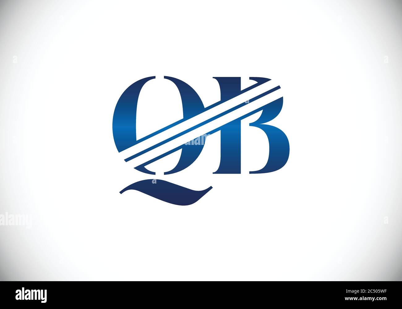 Initial Monogram Letter Q B Logo Design Vector Template. Q B Letter ...