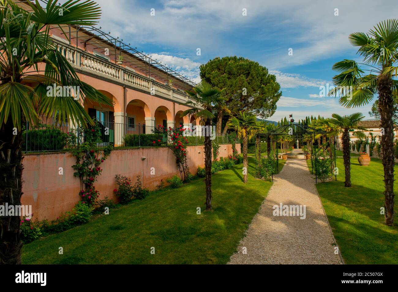 The garden of the Hotel Villa Zuccari, in the San Luca district of  Montefalco, which is a large country house in Umbria, Italy dating back to  the 16th Stock Photo - Alamy