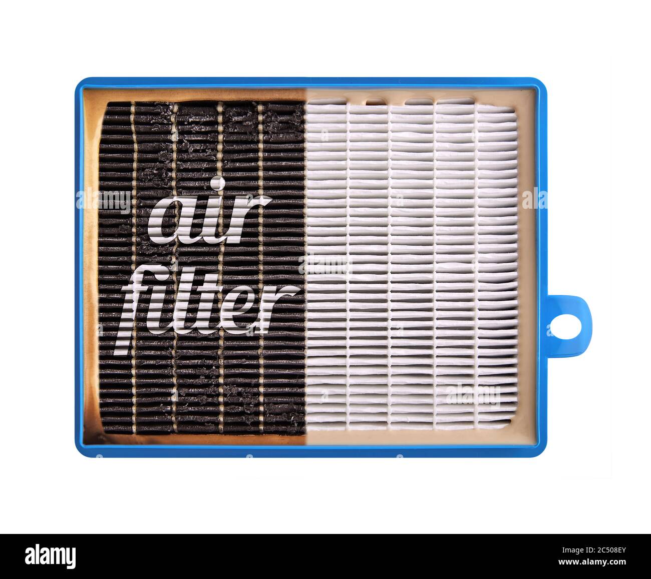 High efficiency air filter for HVAC system. new and used filter Stock