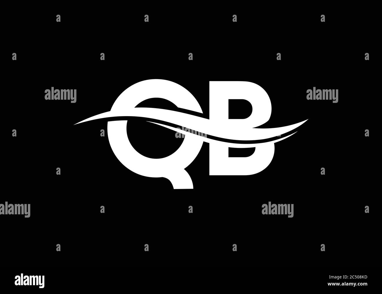 Initial Monogram Letter Q B Logo Design Vector Template Q B Letter Logo Design Stock Vector